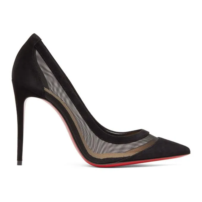 Christian Louboutin Black Galativi 100 Heels
