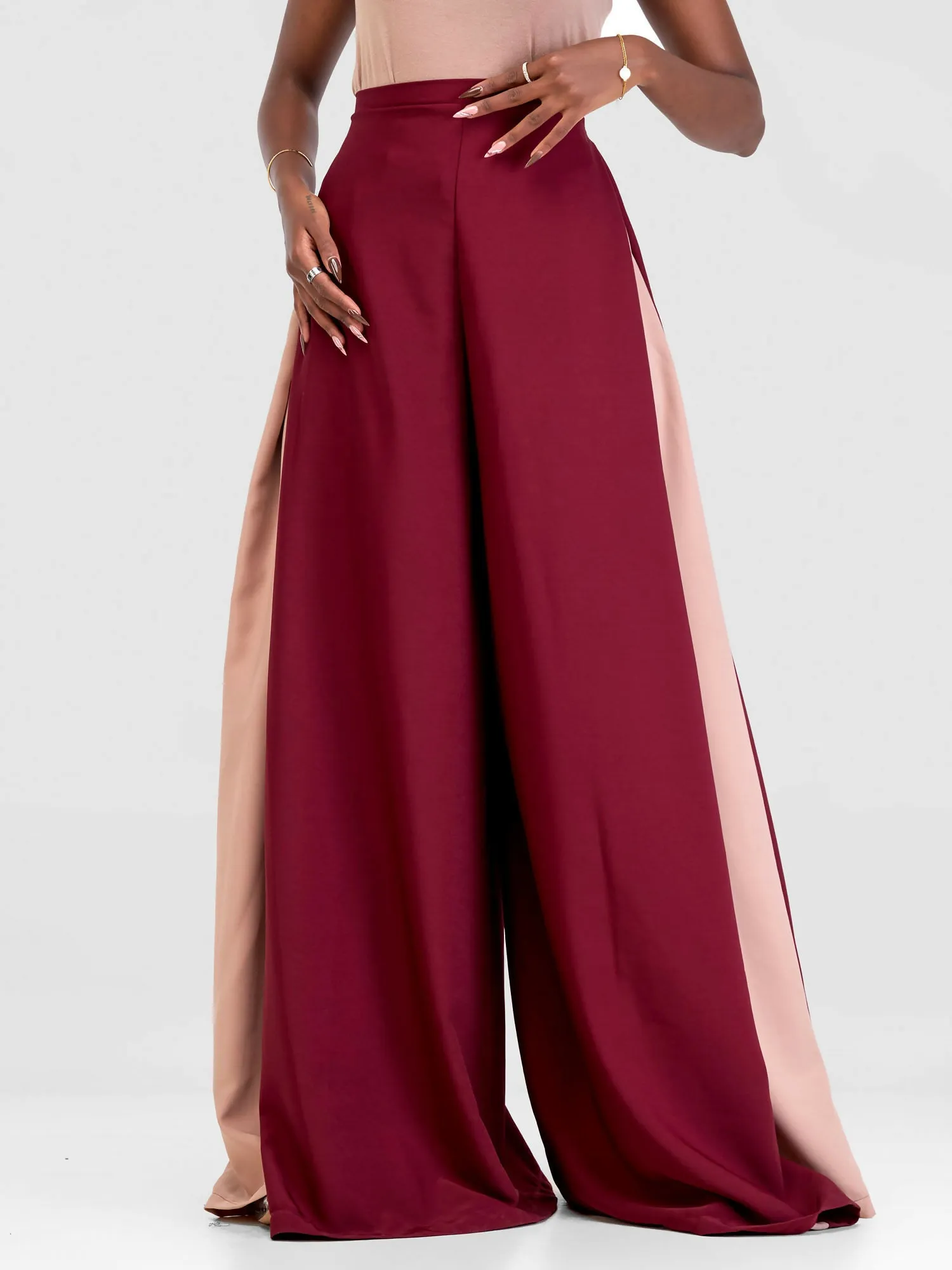 Cinta Palazzo Pant - Maroon