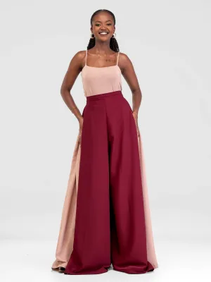 Cinta Palazzo Pant - Maroon