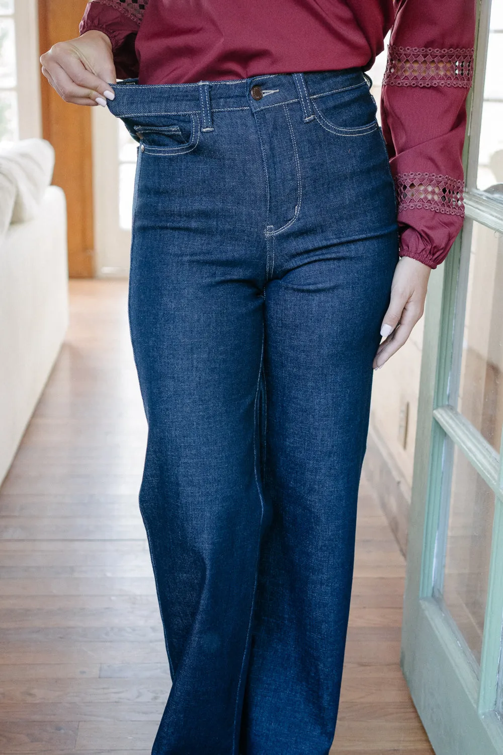 Claire High Rise Tummy Control Retro Wide Leg Jeans