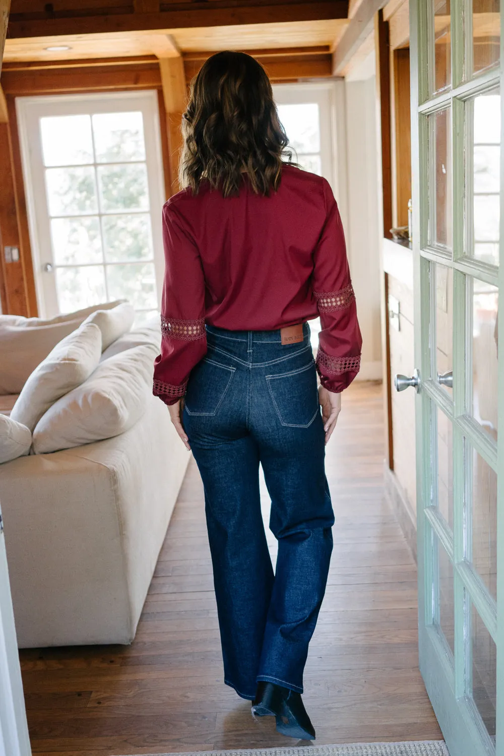 Claire High Rise Tummy Control Retro Wide Leg Jeans