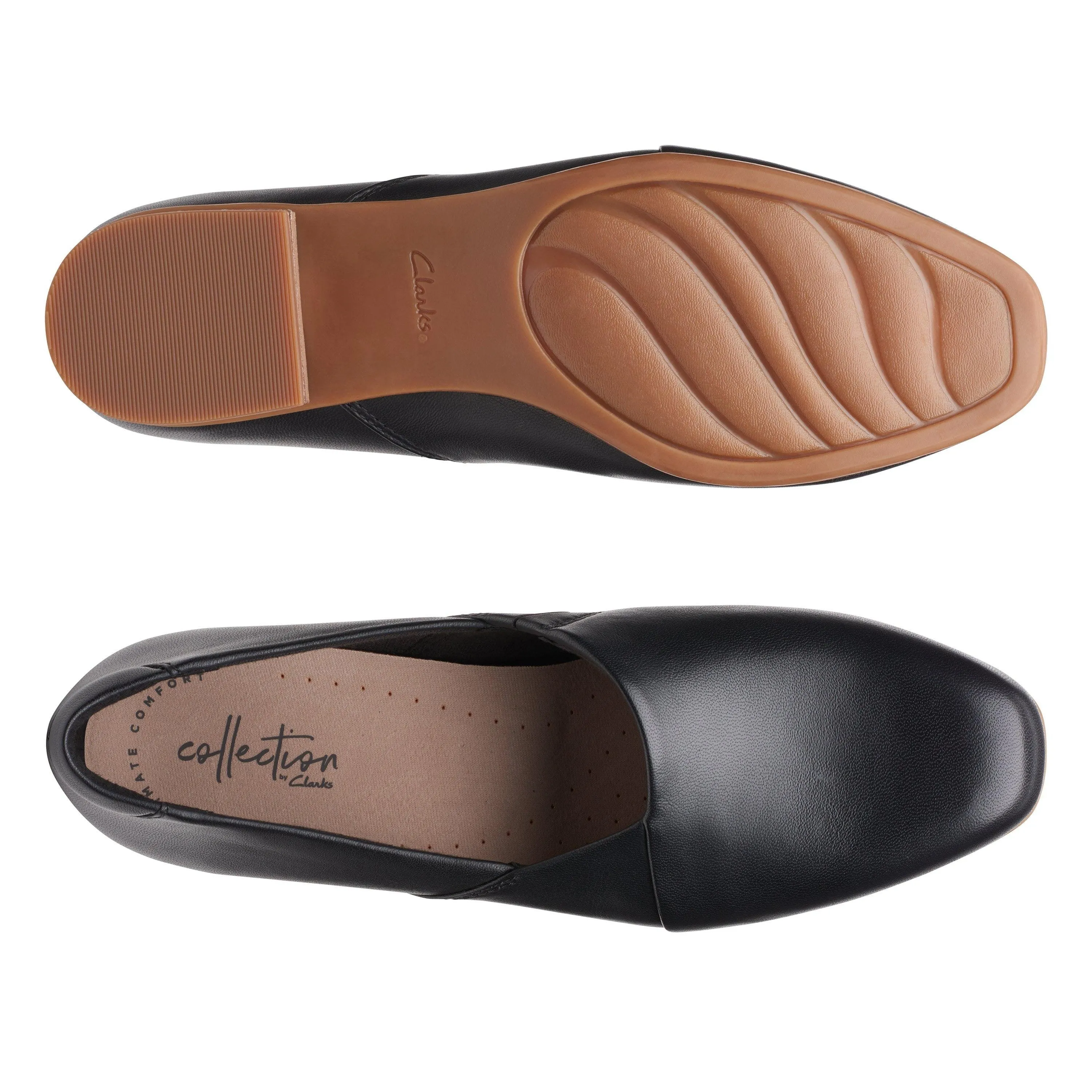 Clarks Juliet Palm Black Leather Shoes