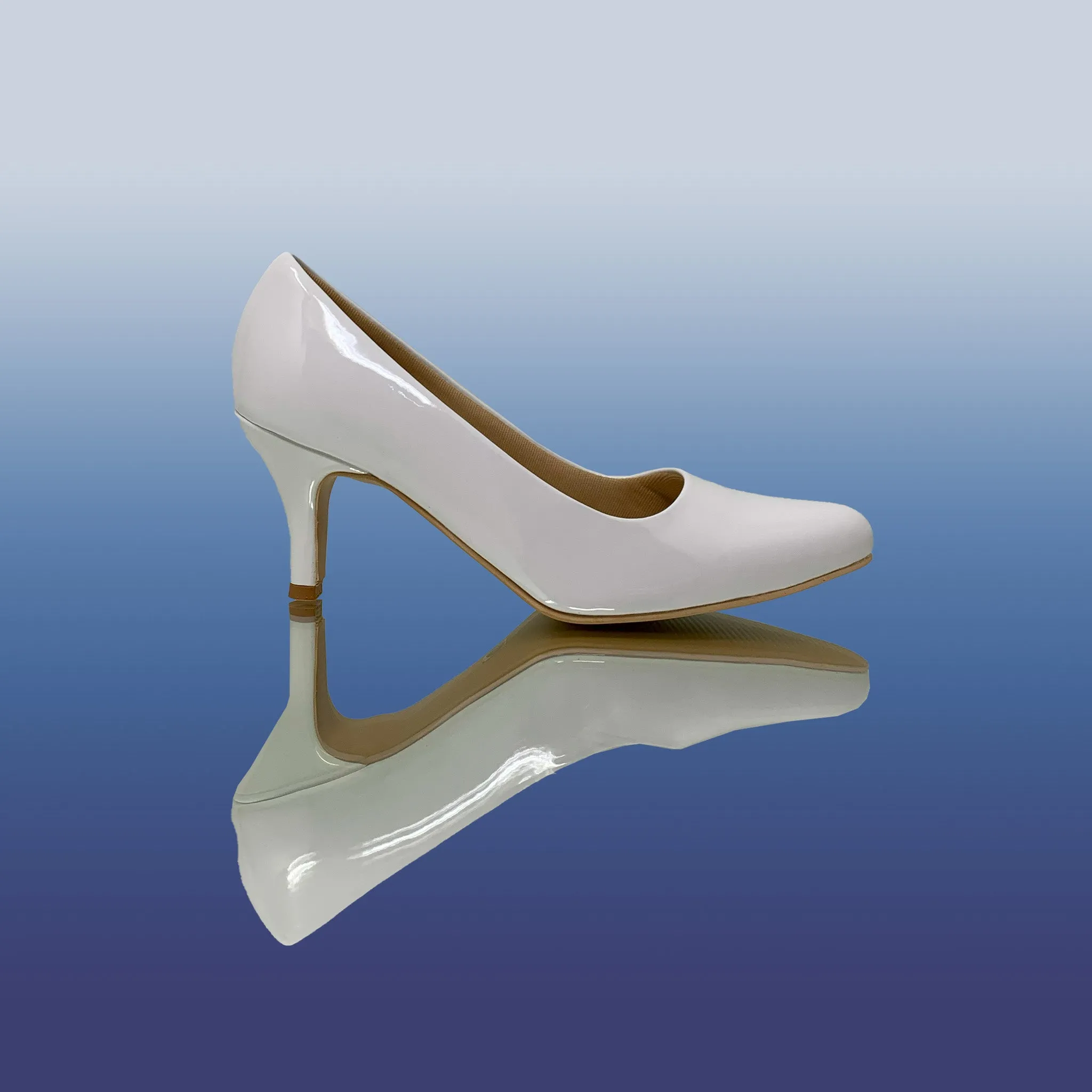 Classic White Patent Leather Pumps