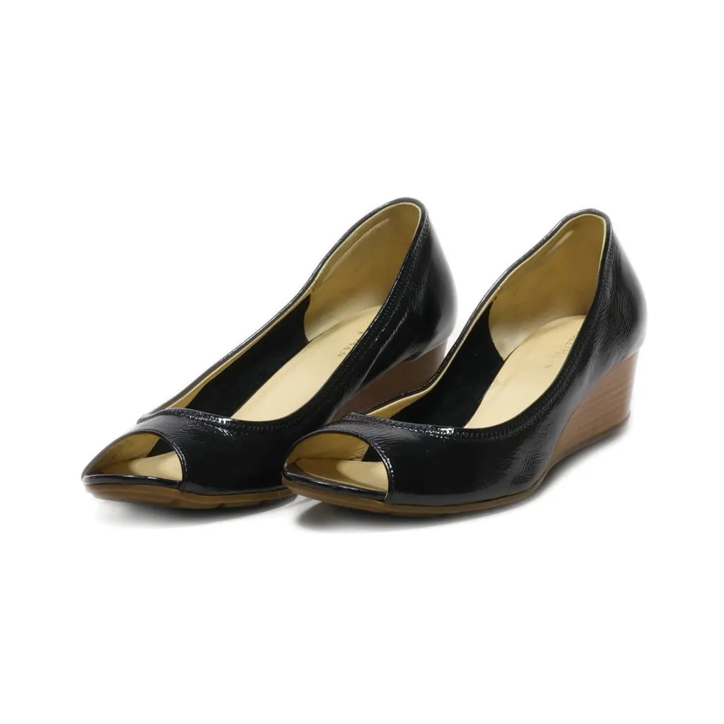 Cole Haan Peep Toe Leather Blue Colour For Women