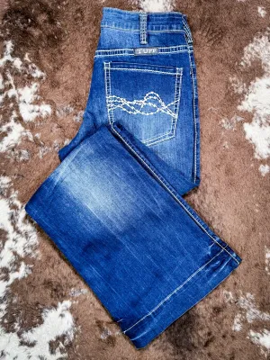 Cowgirl Tuff Edgy Wide Leg Jeans