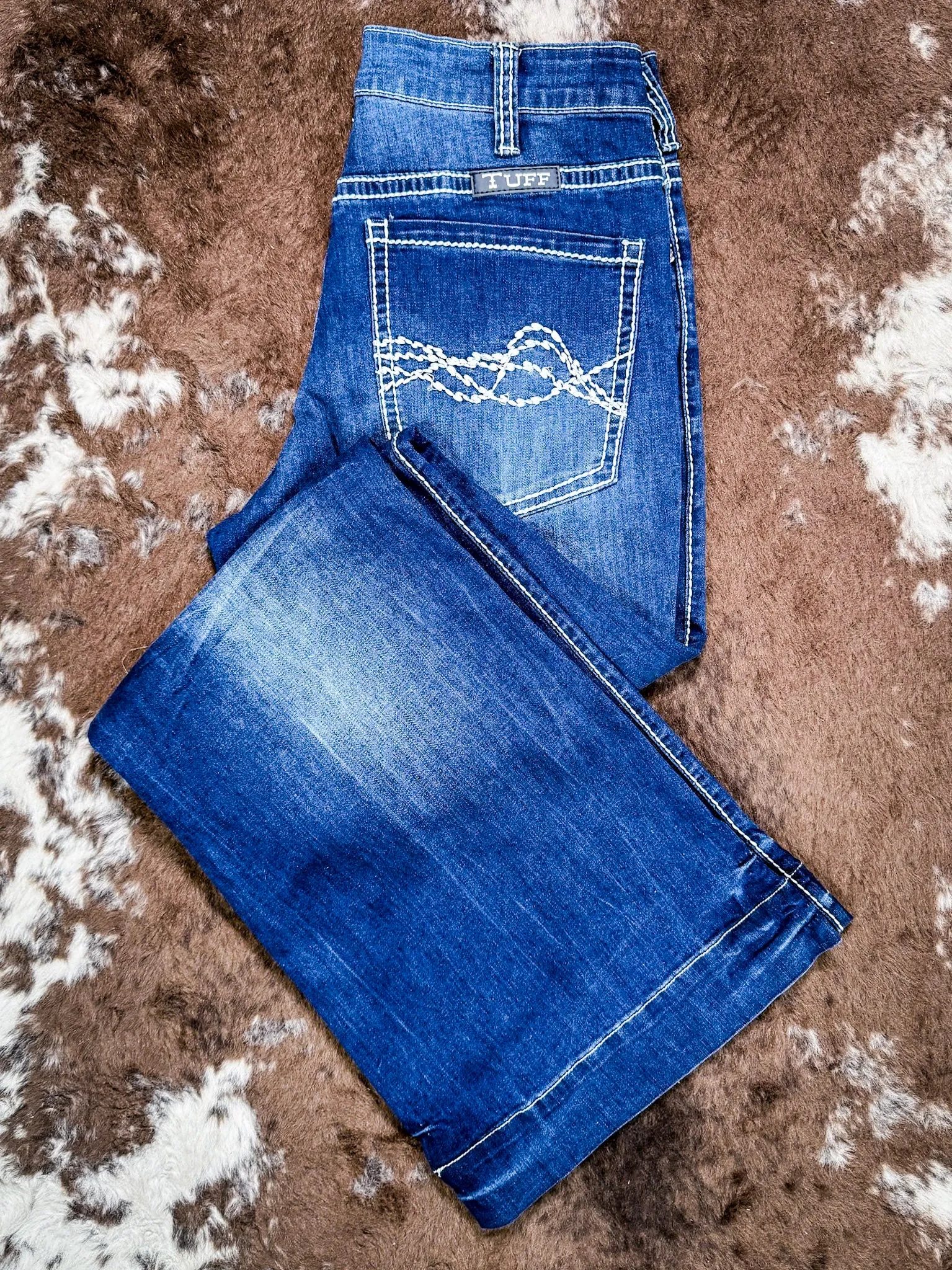 Cowgirl Tuff Edgy Wide Leg Jeans
