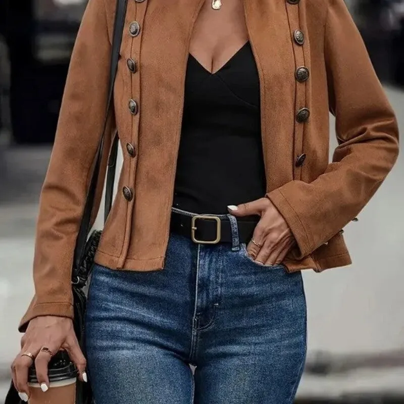 CozyChic Suede Jacket : Elegant Comfort
