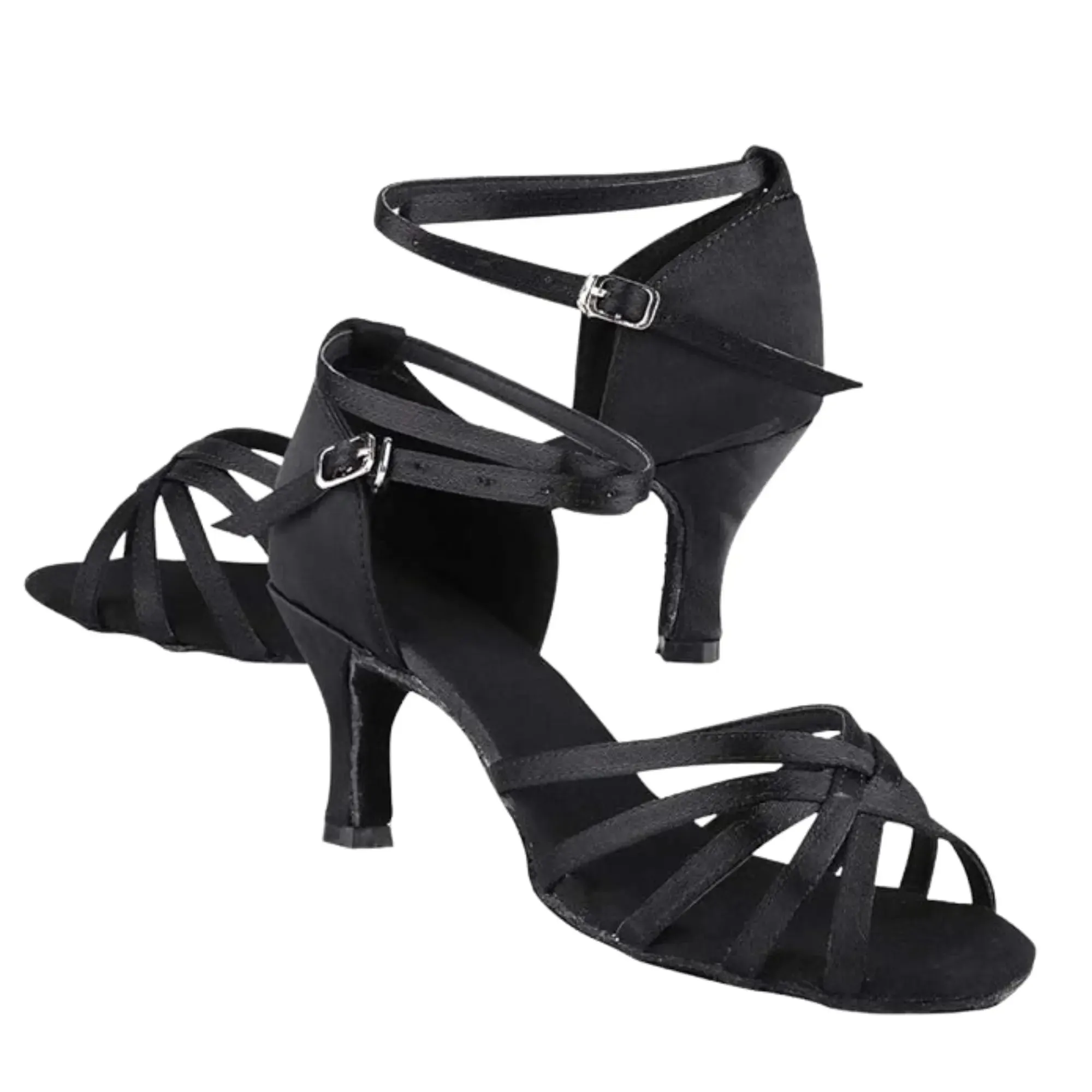 Criss Cross Latin Ballroom Dance Heels - 7 cm