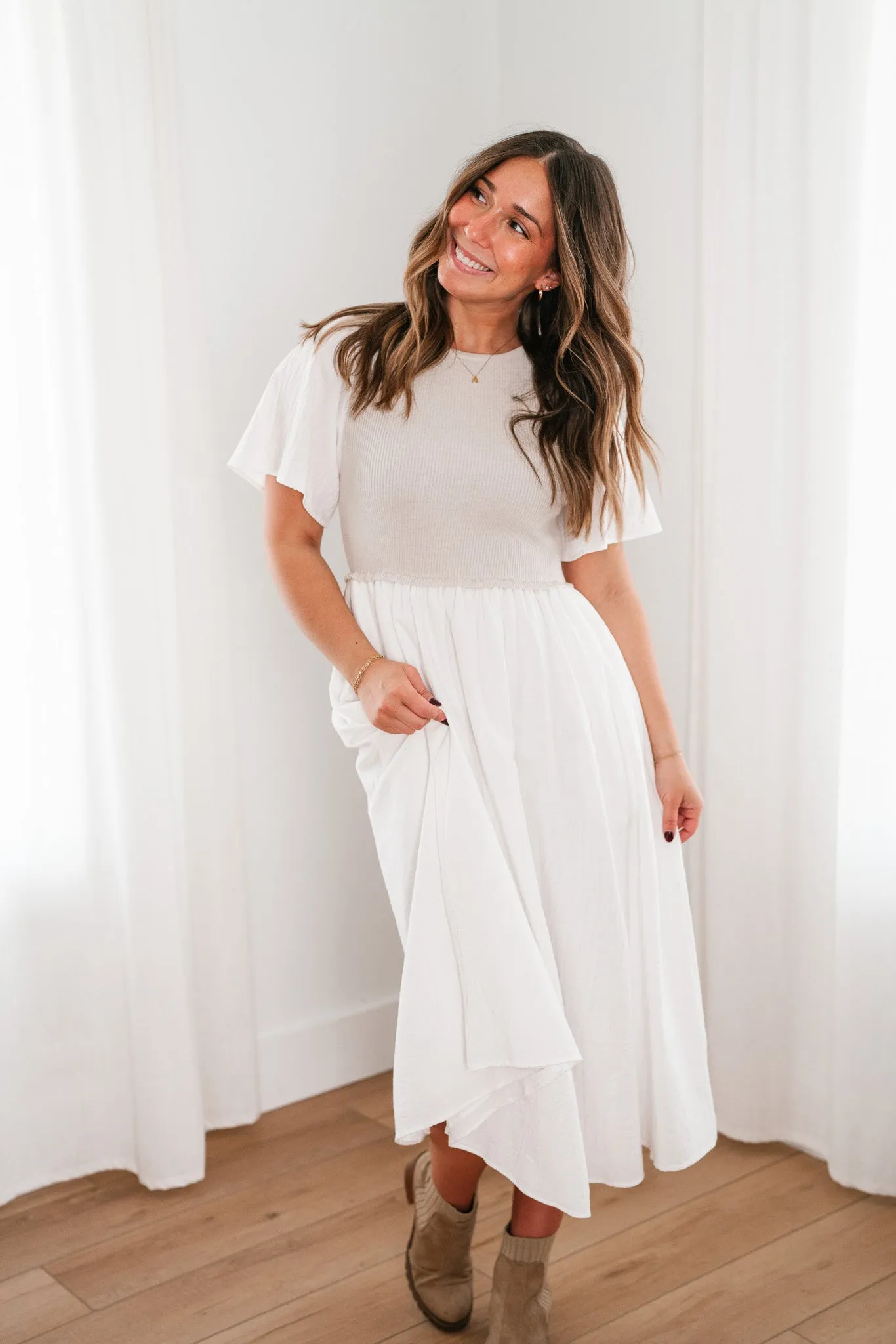 Dahlia Dreams Sweater Top Maxi Dress