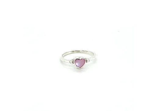 Dainty Inlaid Heart Ring