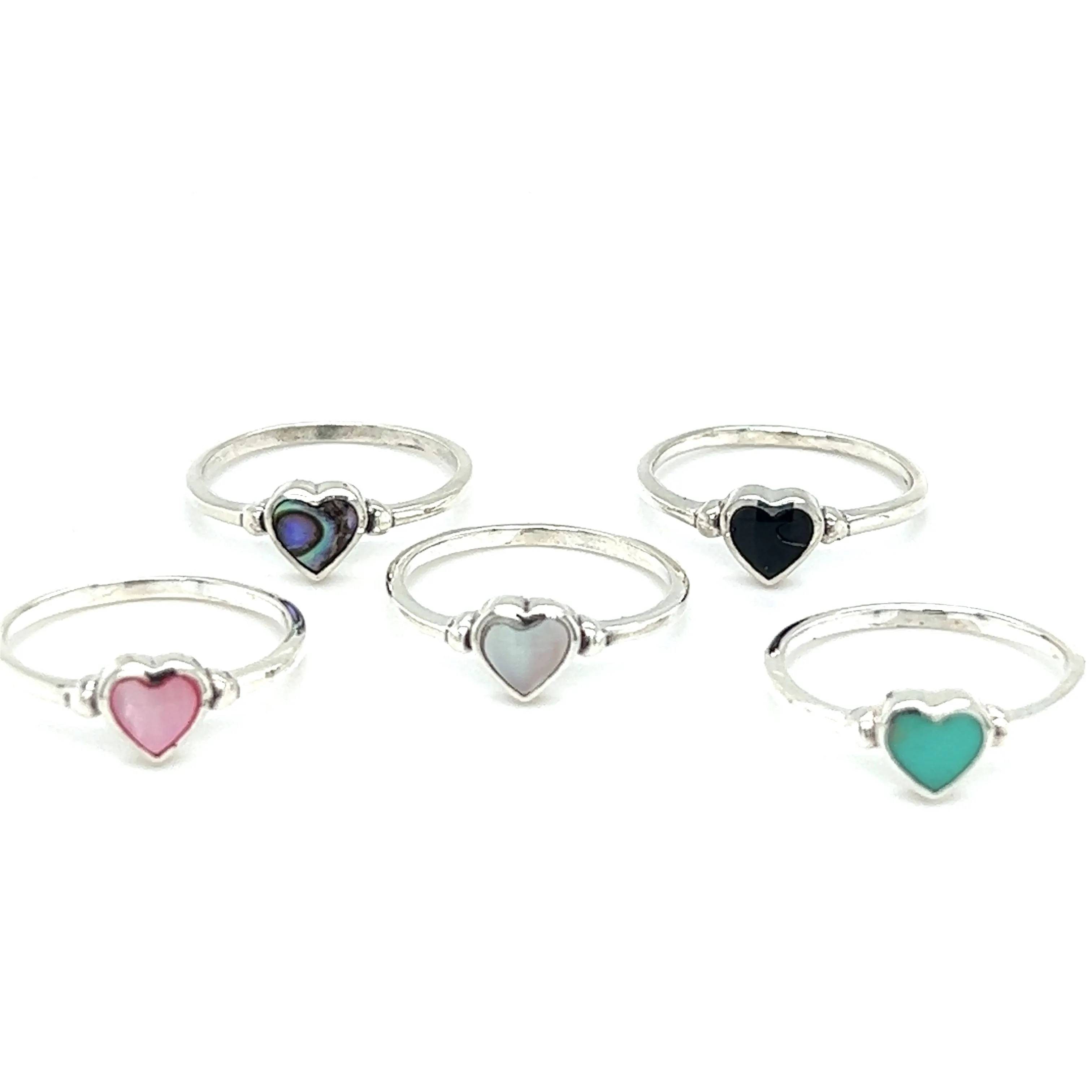 Dainty Inlaid Heart Ring