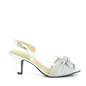 Dalessi Dabble Silver Slingback Heels