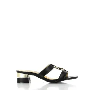 Dalessi Daisy Black & Gold Slides