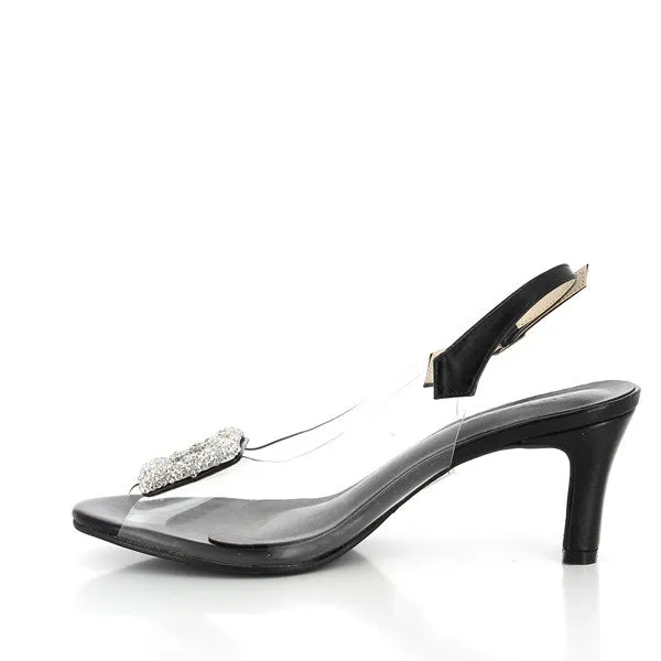 Dalessi Dallas Black Slingback Heels