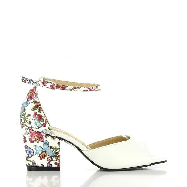 Dalessi Deuce White Slingback Sandals