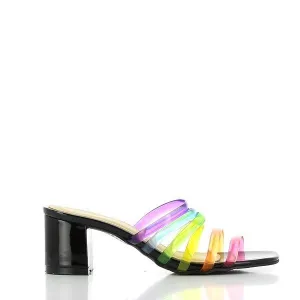 Dalessi Diffuse Black & Rainbow Slides