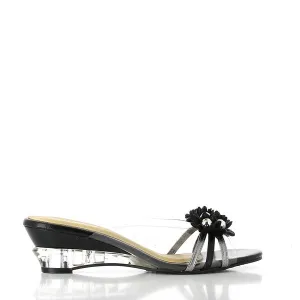 Dalessi Dupont Black & Pewter Slides