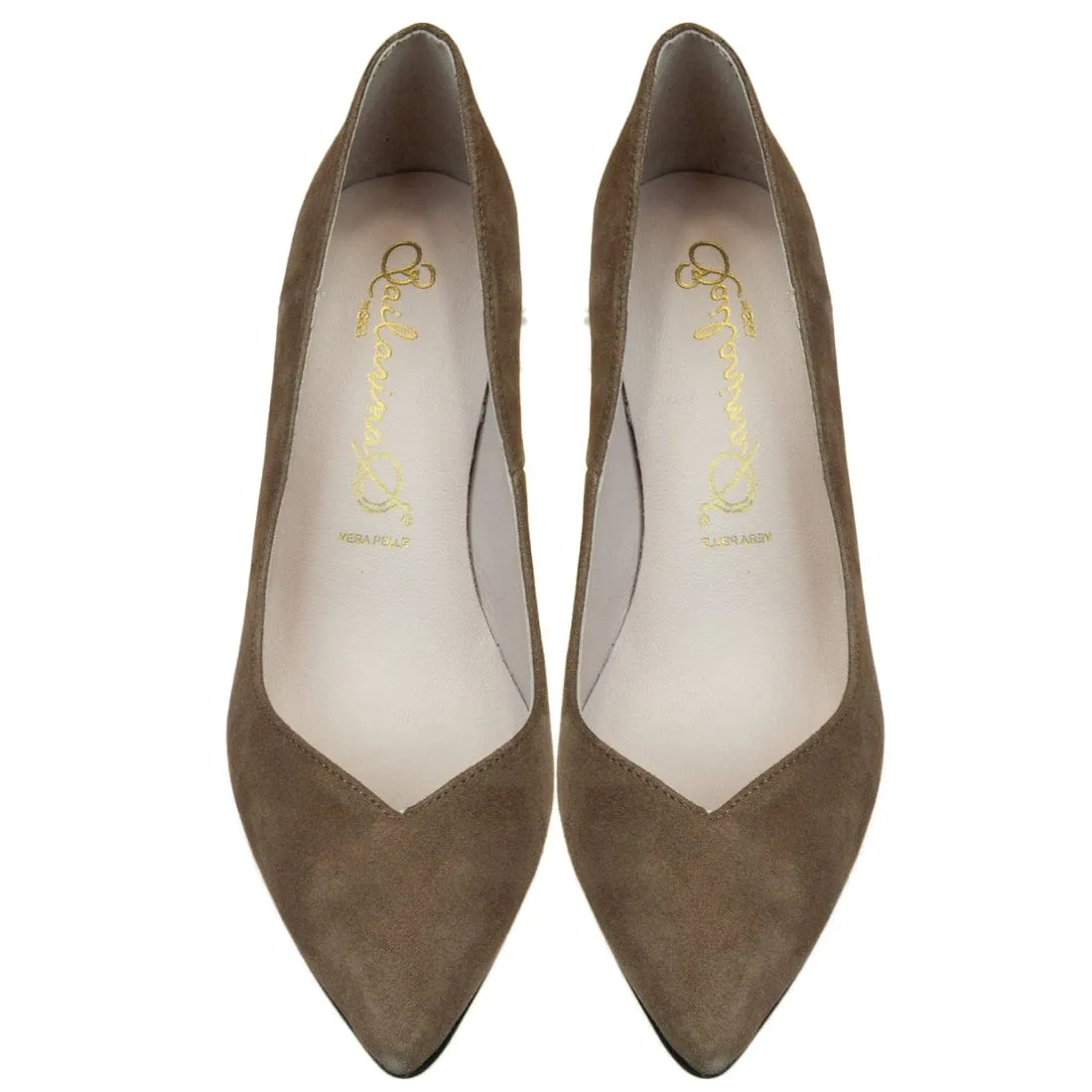 Damaged/Store Return Bailarinas SCILLA CUE Camel Suede Classic Pump