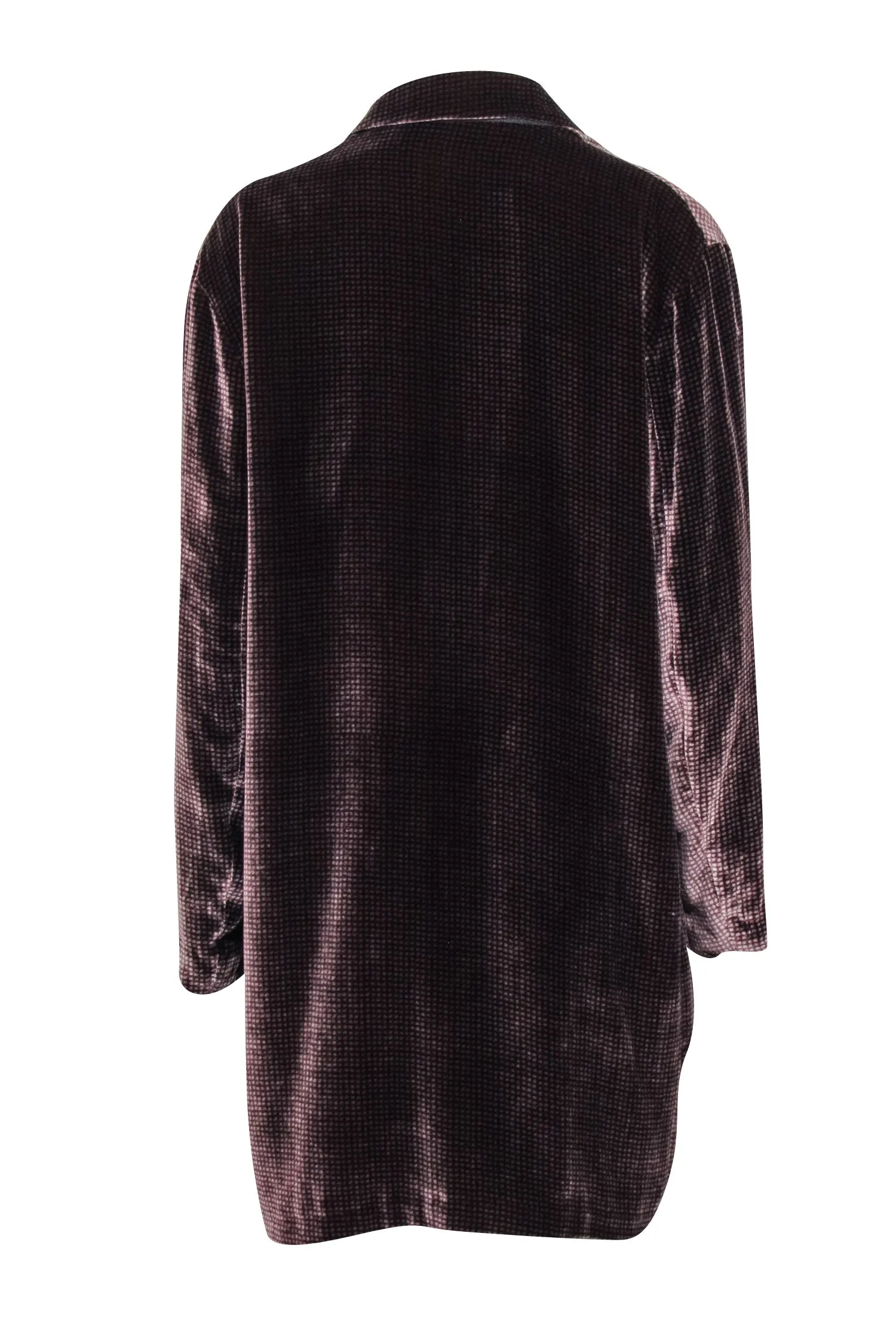Diega - Brown Print Velvet Long Blazer Sz L