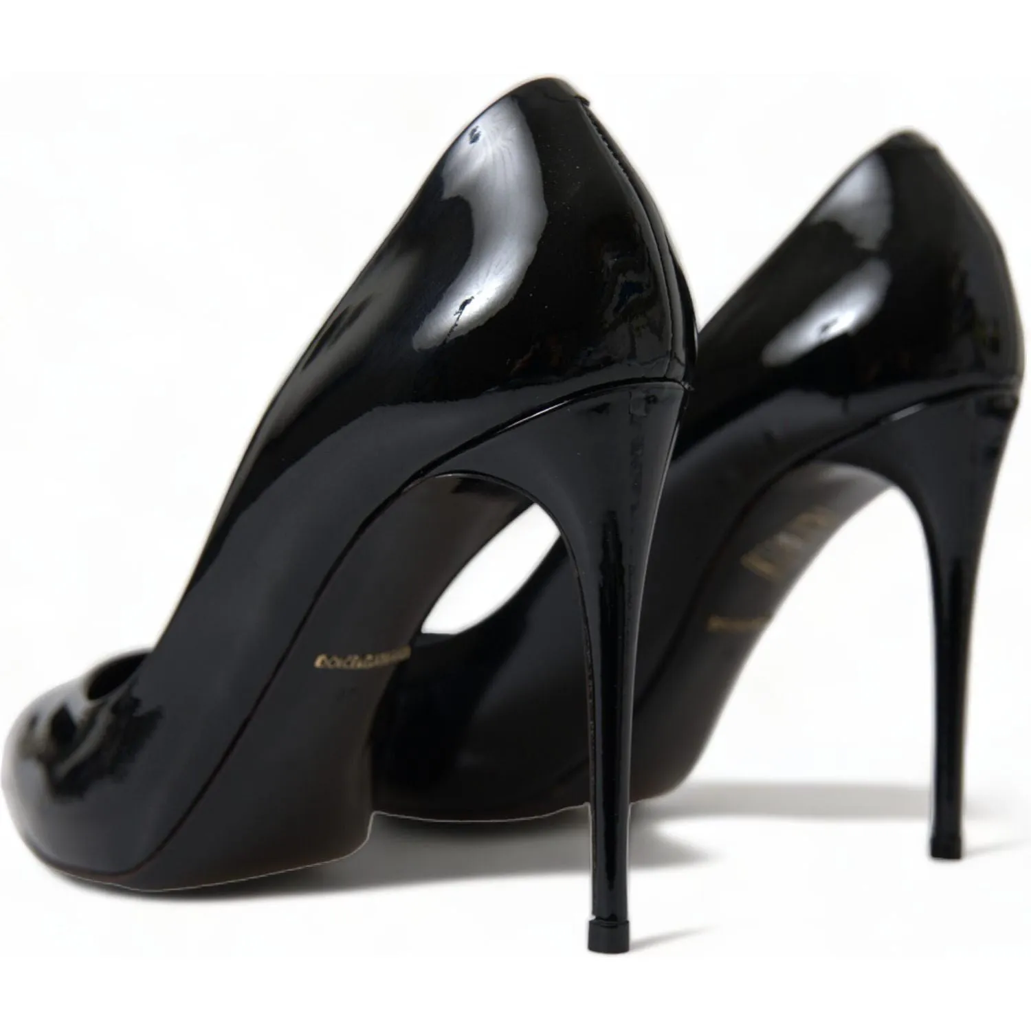 Dolce & Gabbana Elegant Black Patent Stiletto Heels