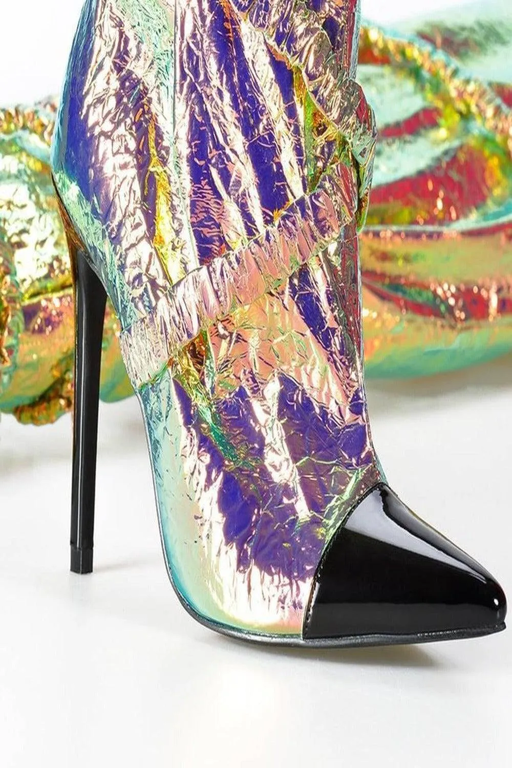 Dream Land Metallic Knee High Gold Boots
