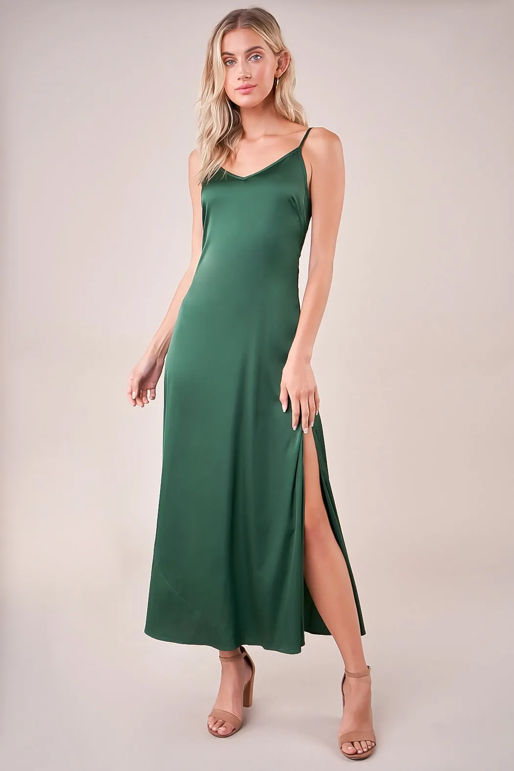 Dreaming Satin Maxi Slip Dress
