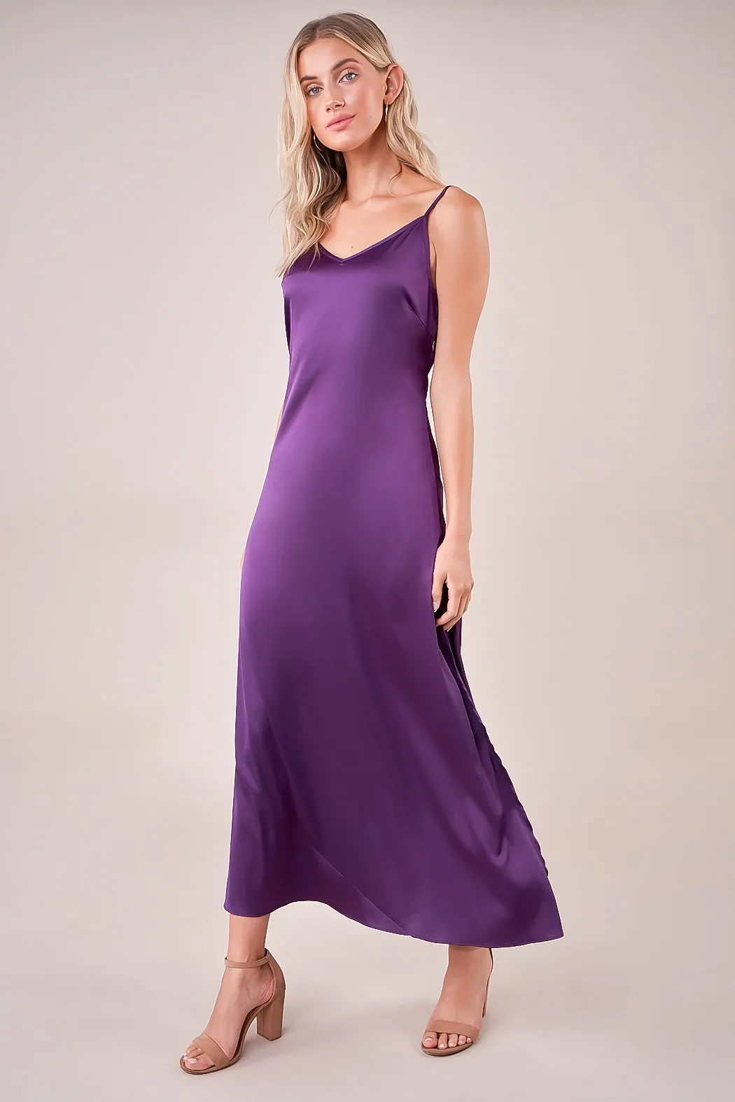 Dreaming Satin Maxi Slip Dress