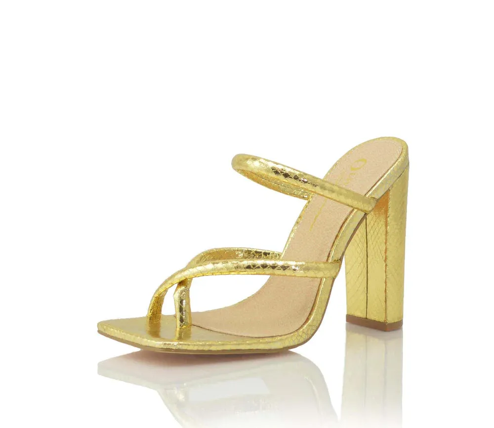 Dressy Chunky Open Toe Heels Zora by Olivia