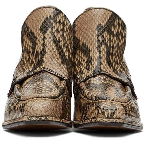 Dries Van Noten Beige Snake Oxford Heels