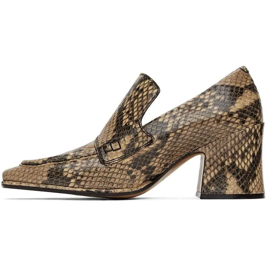 Dries Van Noten Beige Snake Oxford Heels