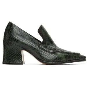 Dries Van Noten Green Snake Oxford Heels