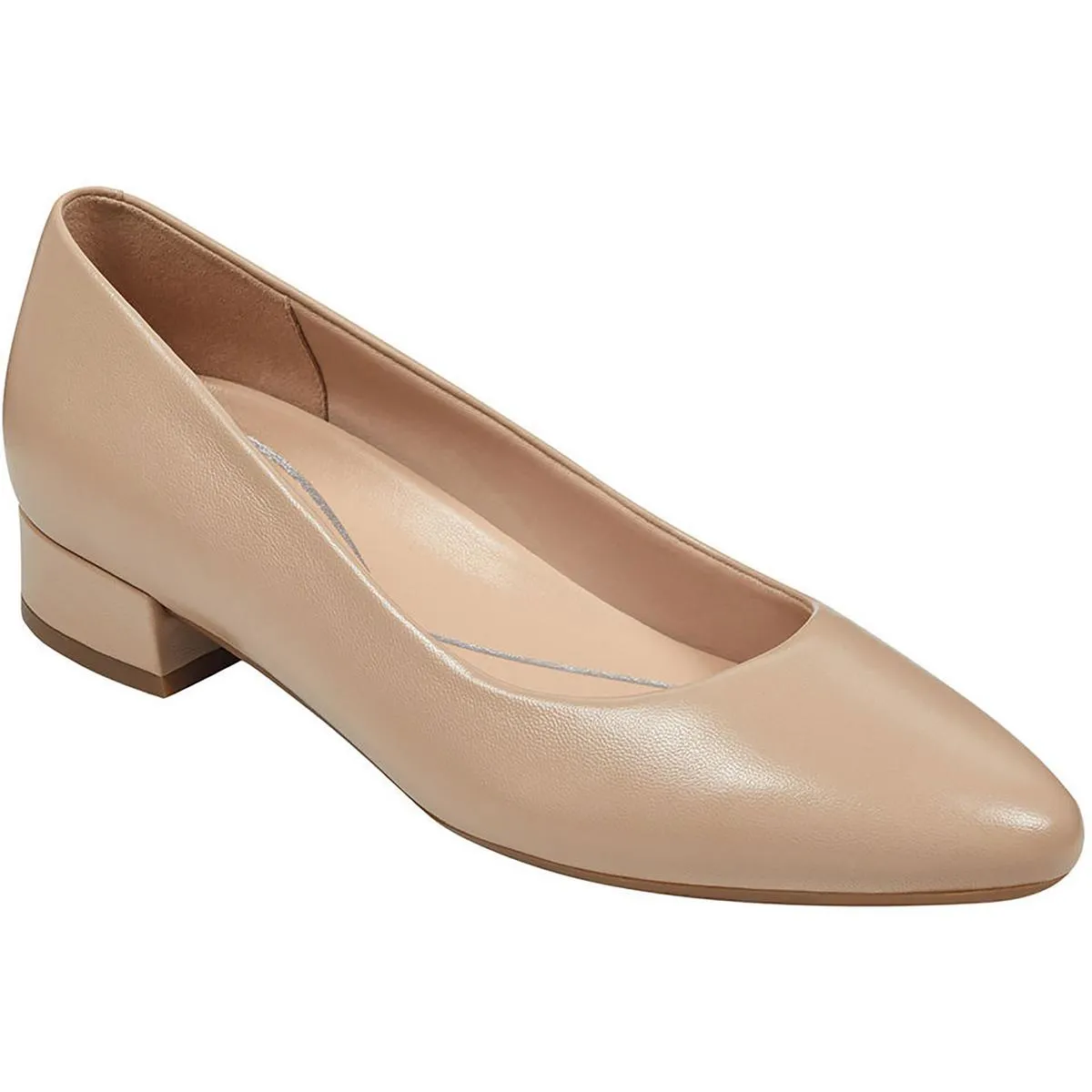 Easy Spirit Womens Caldise Leather Block Heels