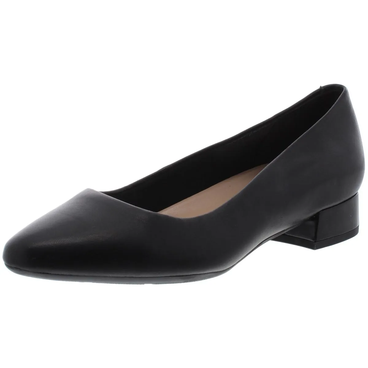 Easy Spirit Womens Caldise Leather Block Heels