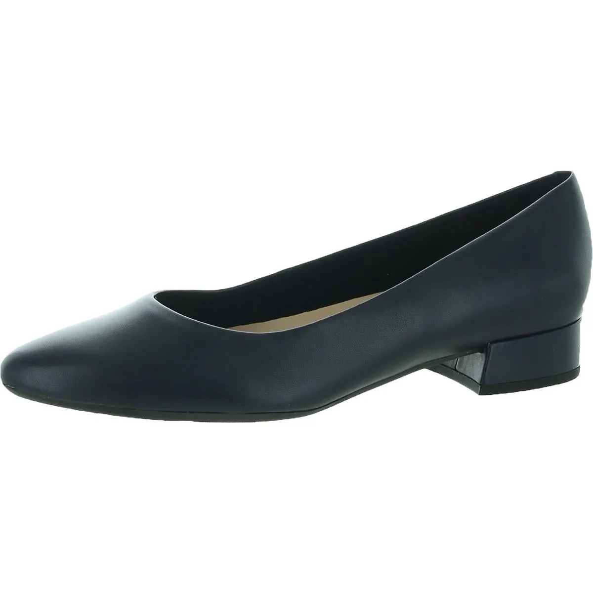 Easy Spirit Womens Caldise Leather Block Heels