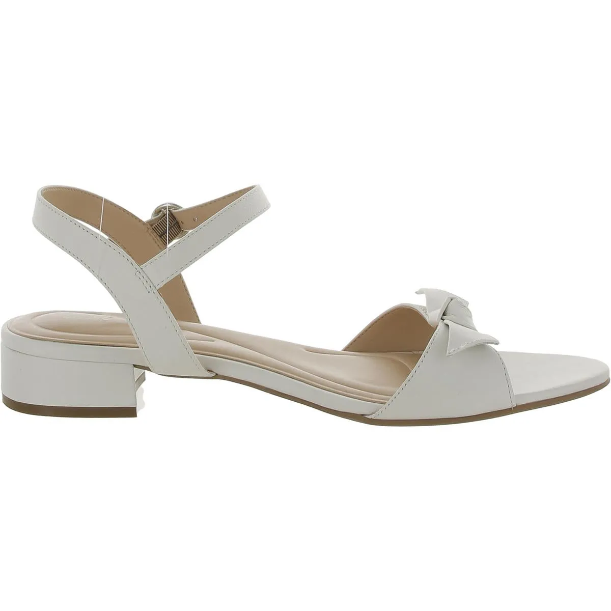 Easy Spirit Womens Ginova Leather Ankle Strap Heels