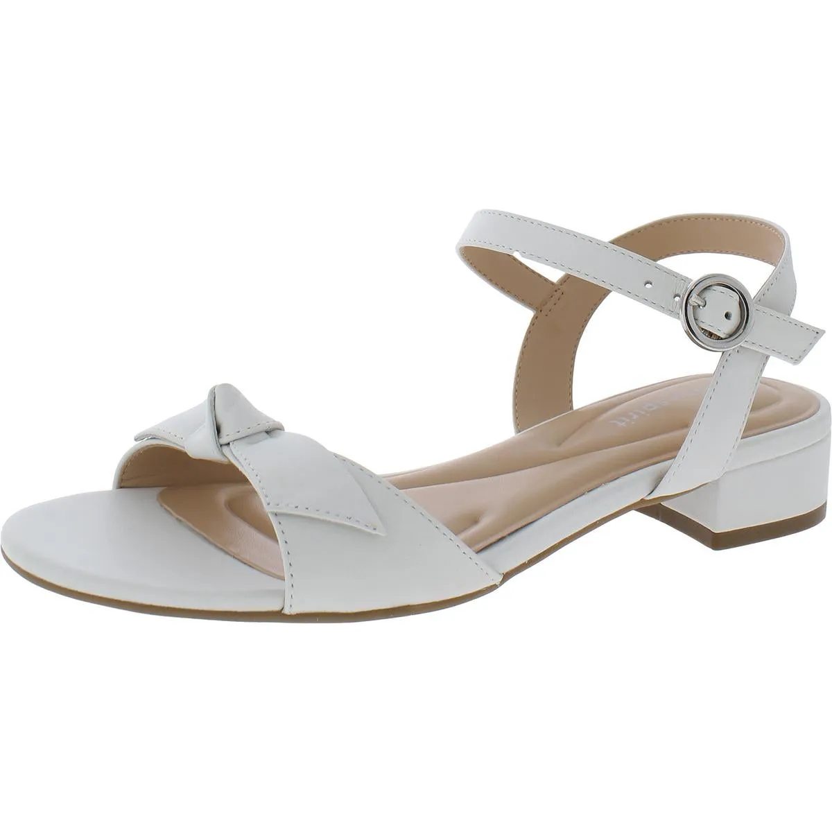 Easy Spirit Womens Ginova Leather Ankle Strap Heels