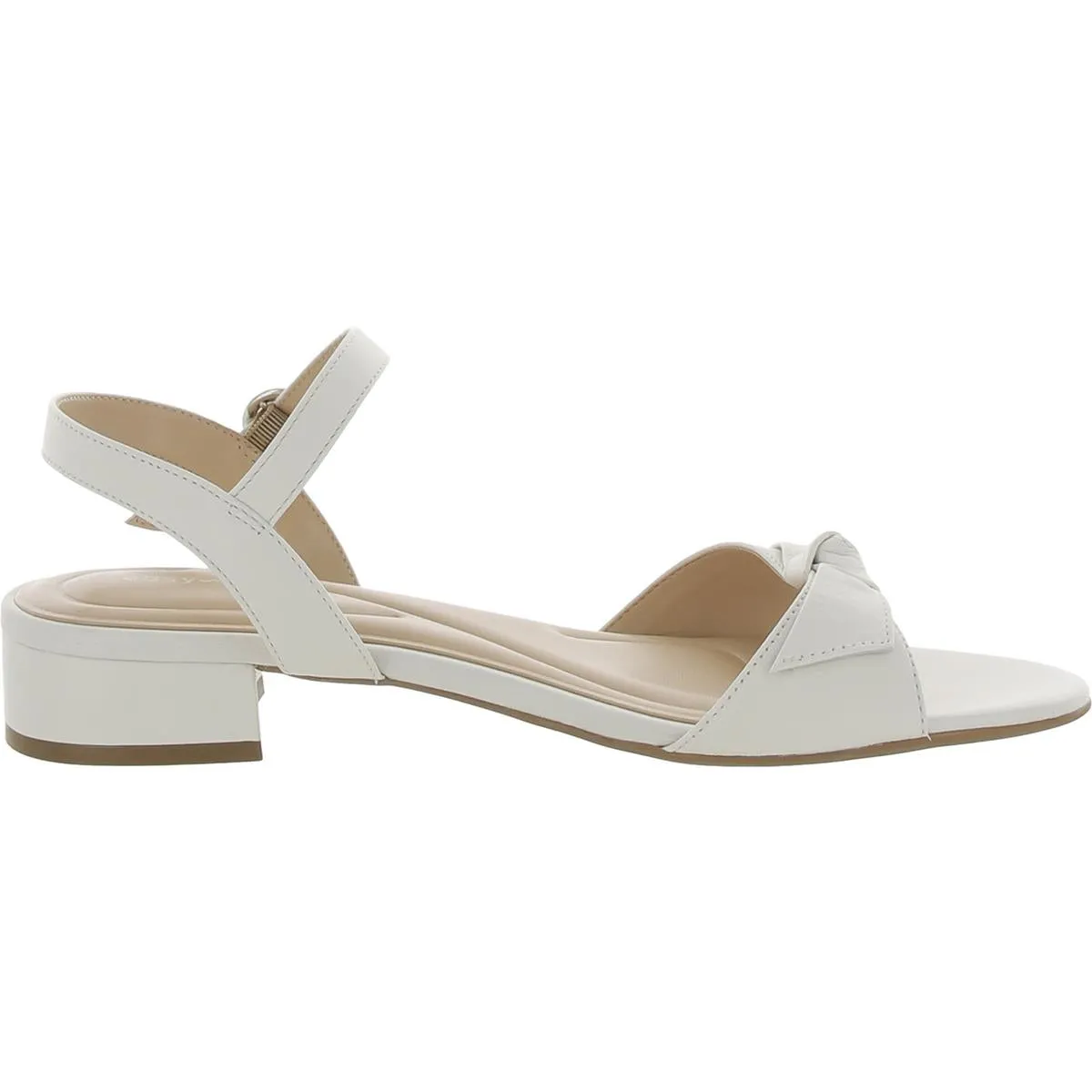 Easy Spirit Womens Ginova Leather Ankle Strap Heels