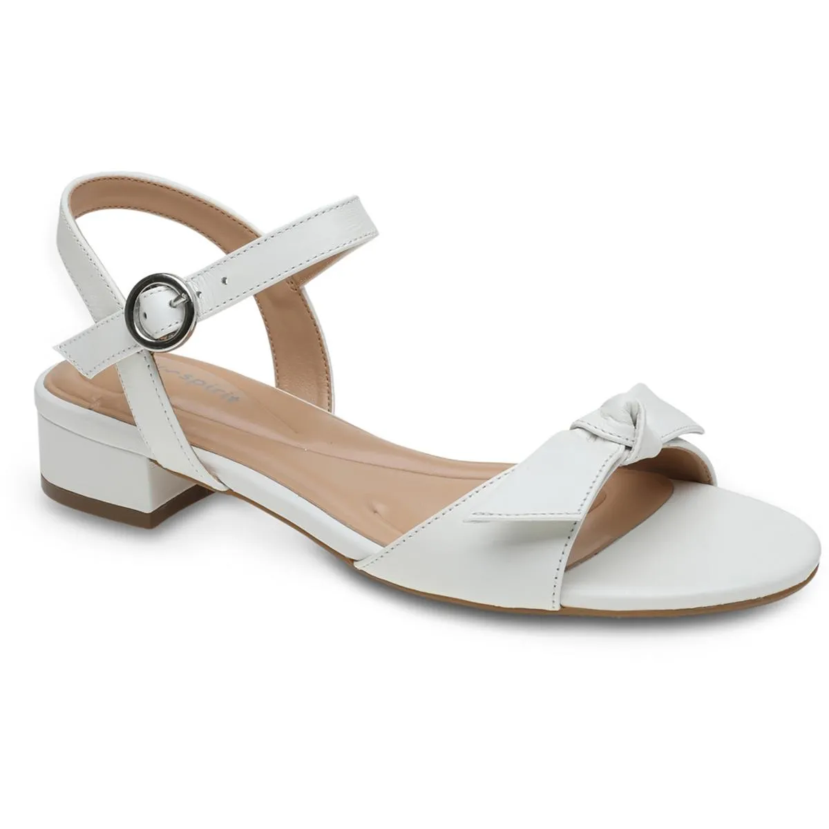 Easy Spirit Womens Ginova Leather Ankle Strap Heels