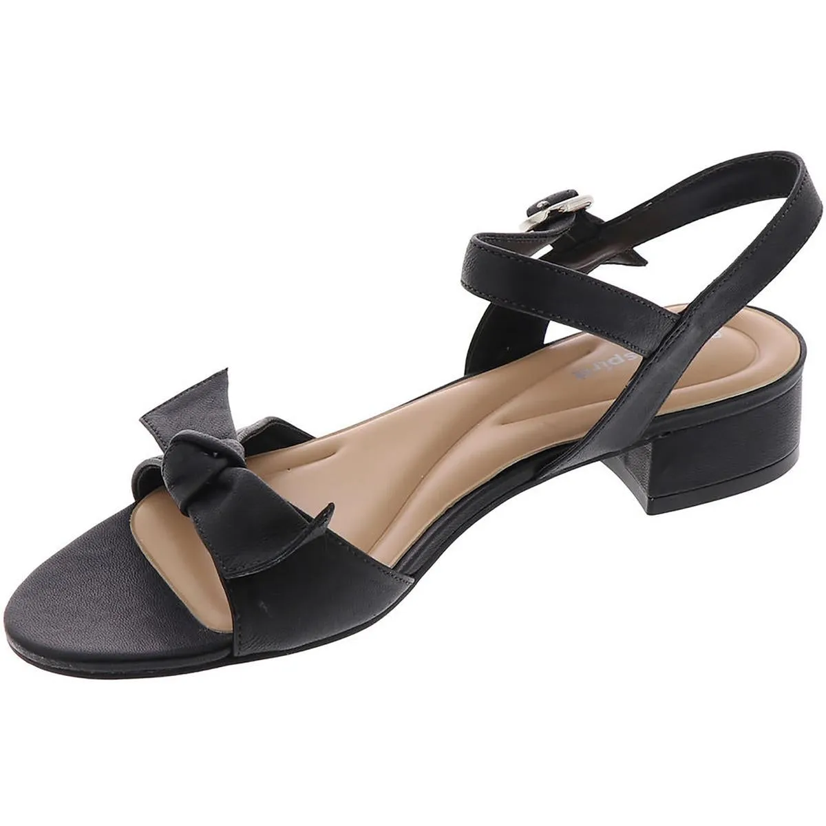 Easy Spirit Womens Ginova Leather Ankle Strap Heels