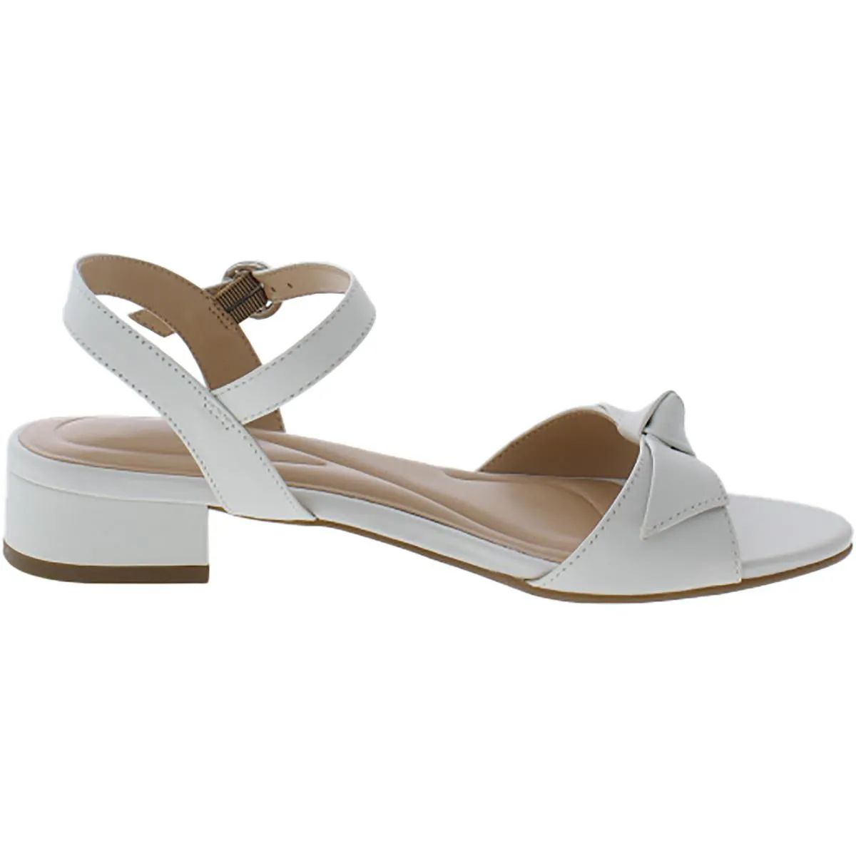 Easy Spirit Womens Ginova Leather Ankle Strap Heels