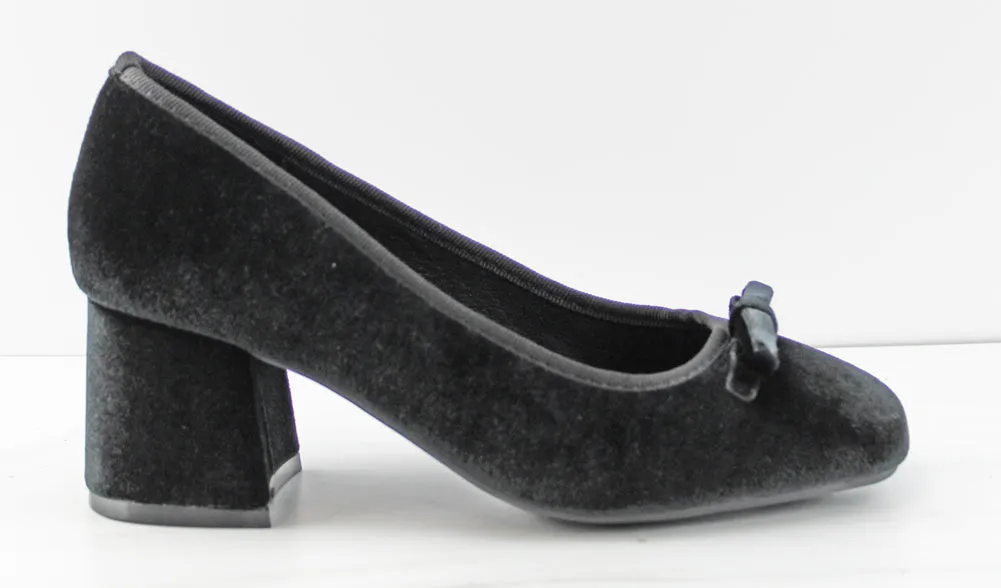 Elba 88 Women's Closed Toe Bow Embellished Block Heel