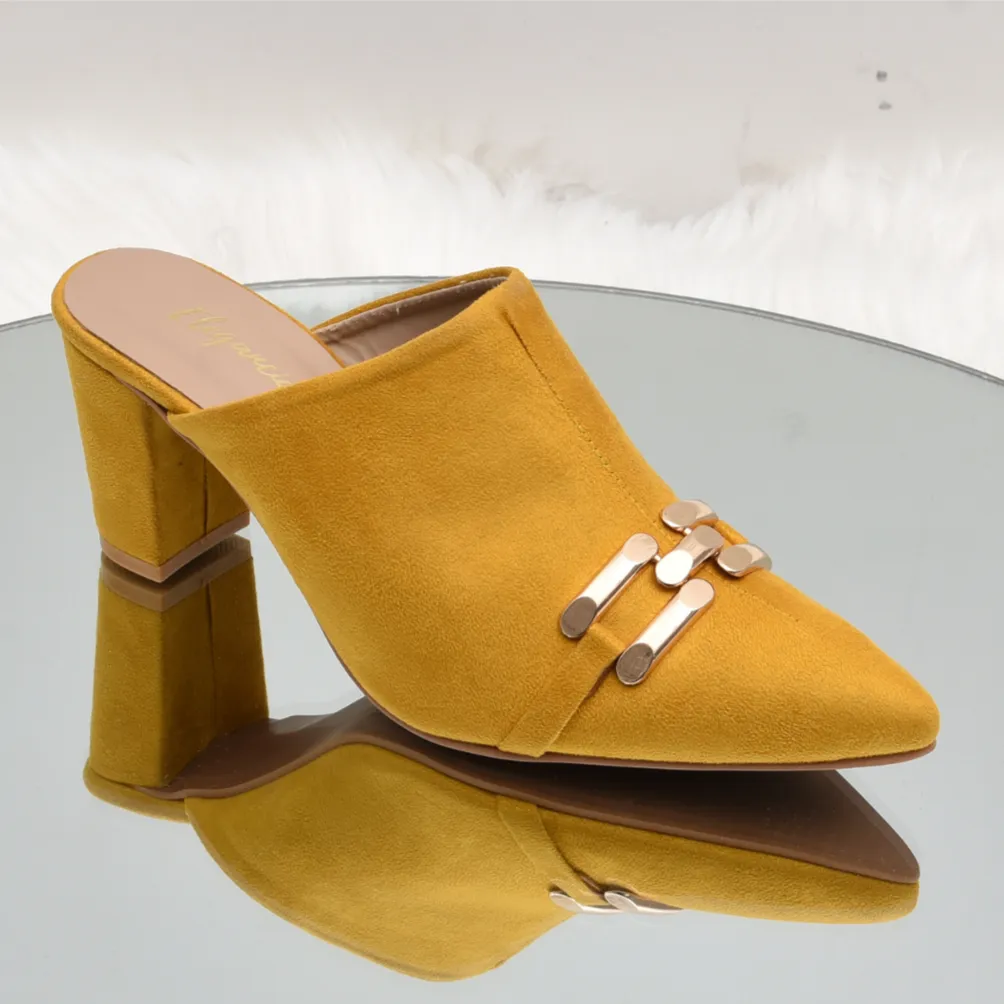 ELEGANCIA - Women Blockheels Mules Stormy