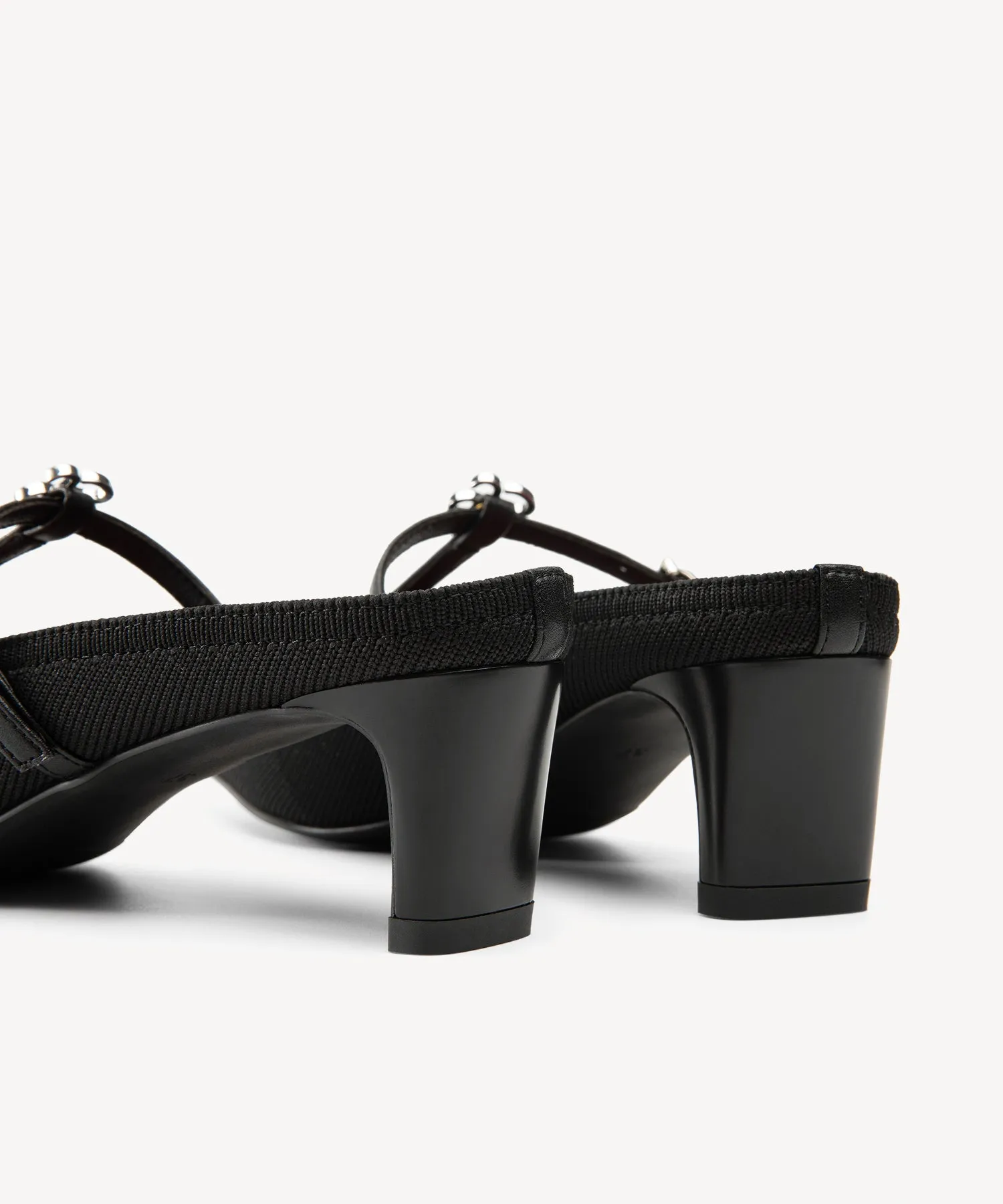 Elegant Cut Out Heeled Mules