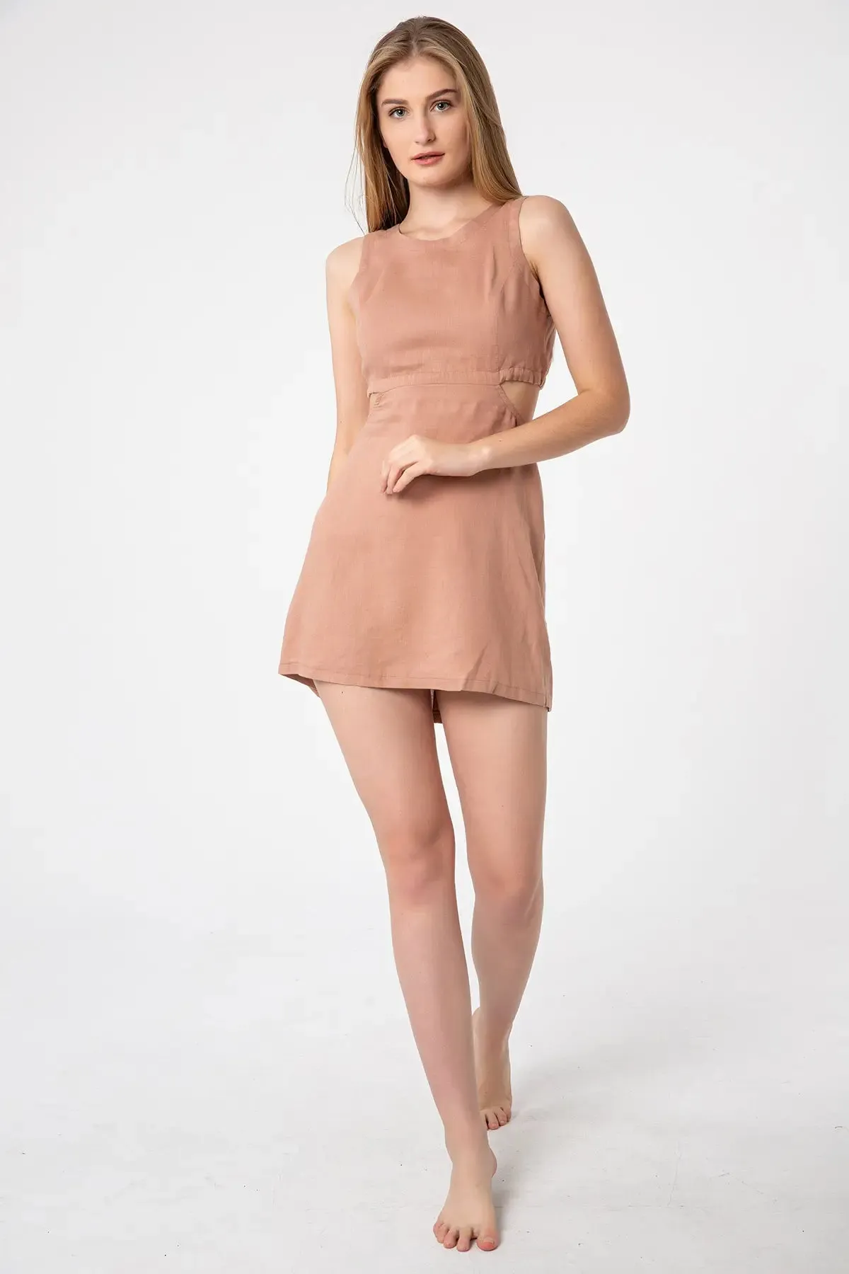 Elegant Linen Mini Dress