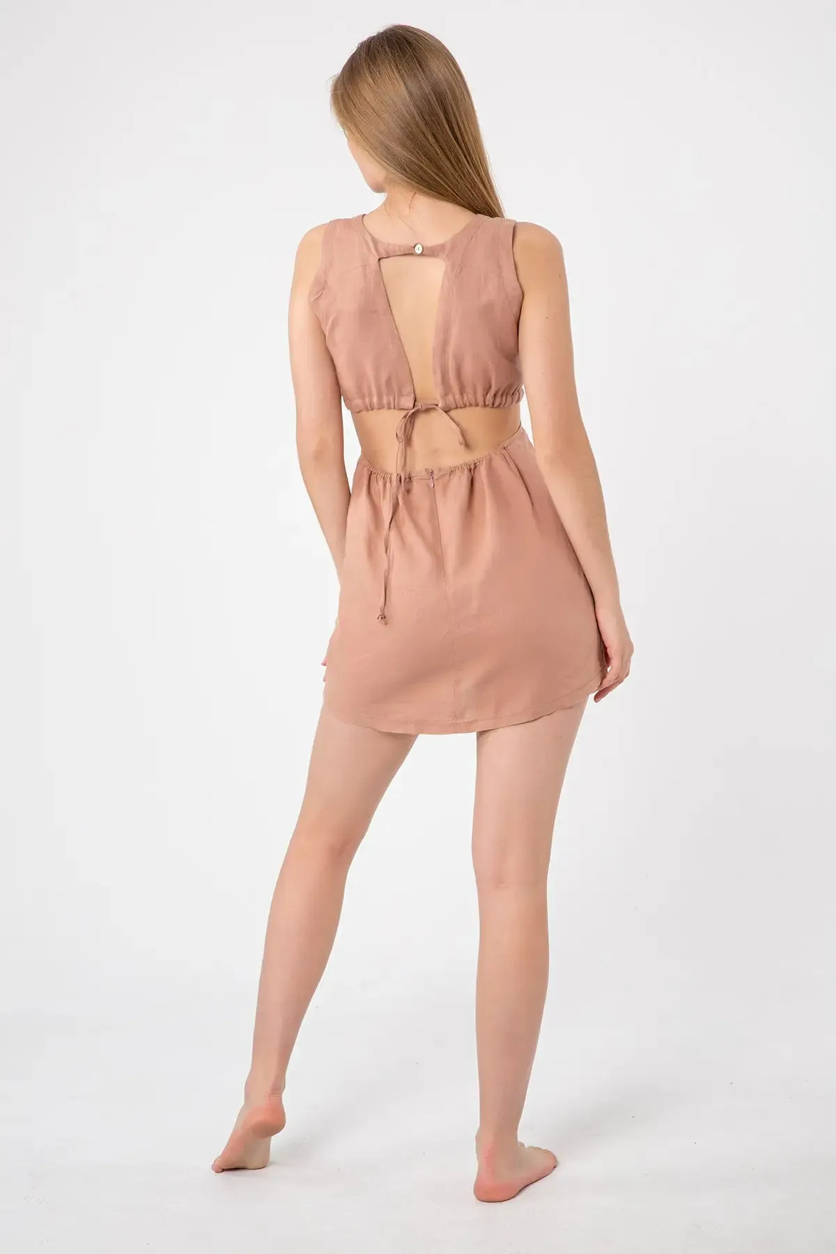 Elegant Linen Mini Dress