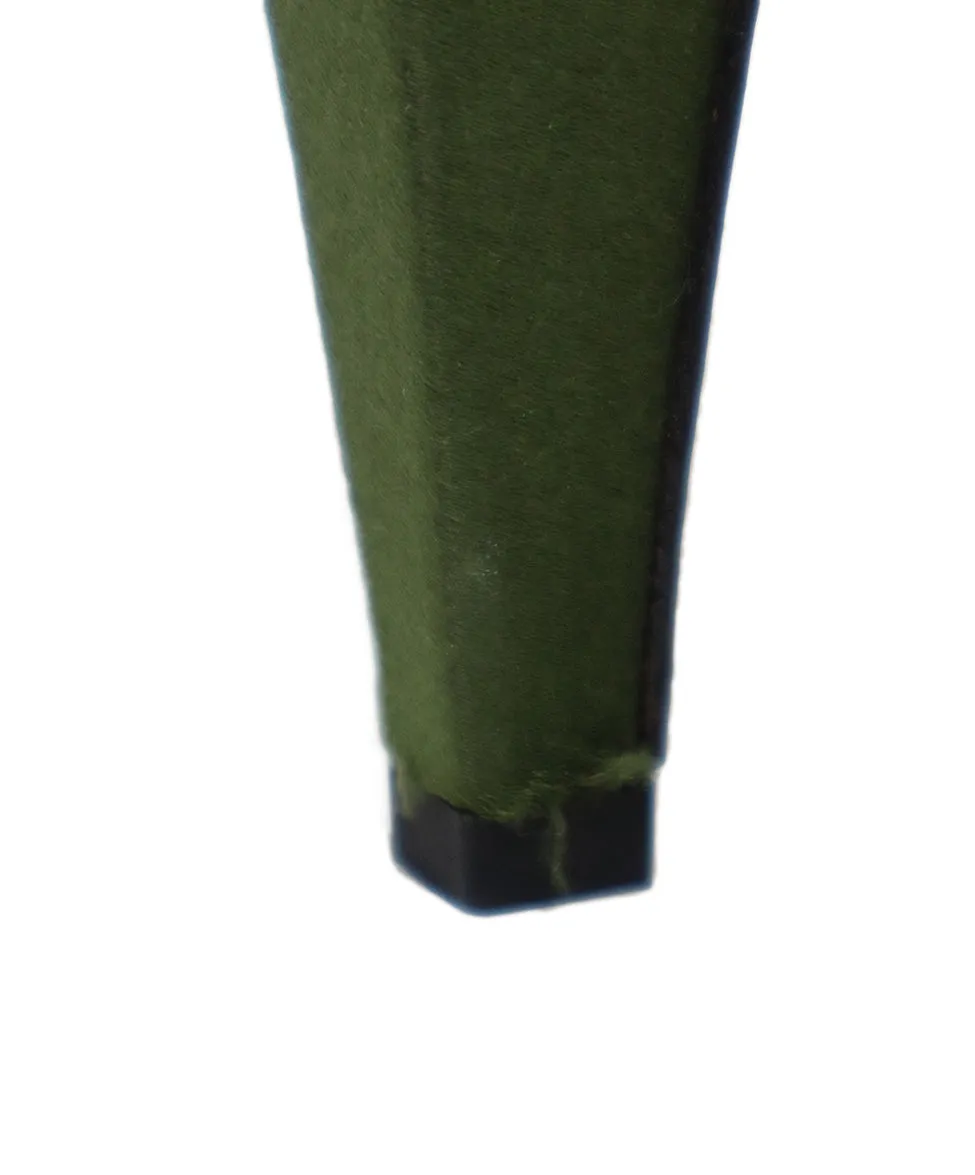 Emilio Pucci Olive Satin Heels sz 10