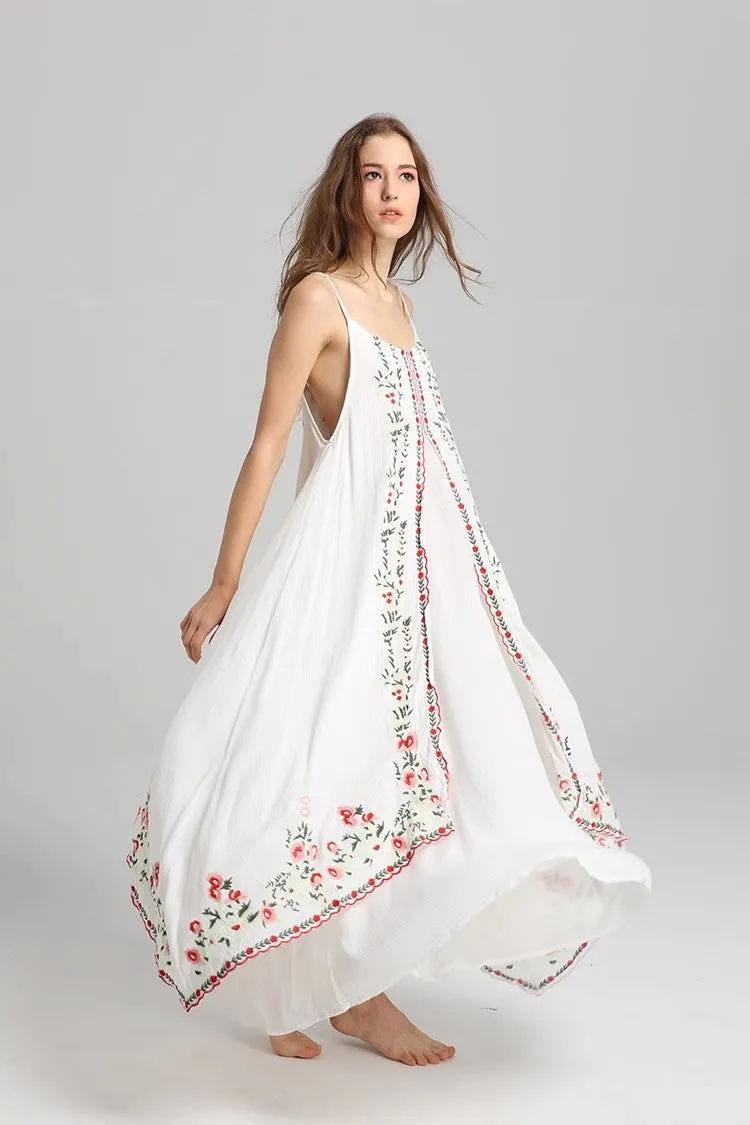 Enchanted Blooms Embroidered Maxi Dress