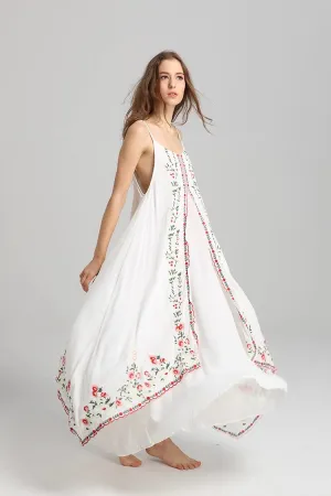 Enchanted Blooms Embroidered Maxi Dress