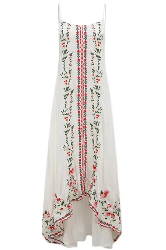 Enchanted Blooms Embroidered Maxi Dress