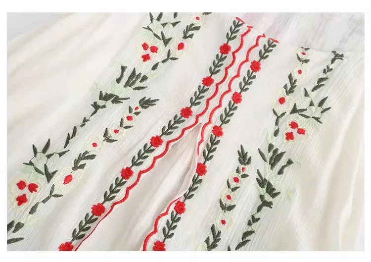Enchanted Blooms Embroidered Maxi Dress